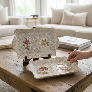 Royal Tudor Ware Barker Bros dessert Tray - set of 2